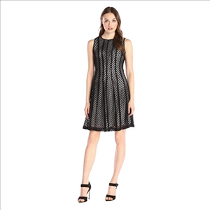 CALVIN KLEIN FIT & FLARE DRESS